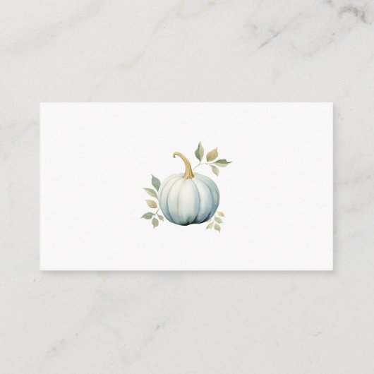 Blue Pumpkin Boy Luier Raffle Baby shower Informatiekaartje (Achterkant)