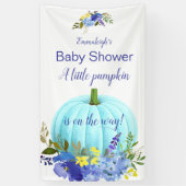 Blue Pumpkin Custom Baby shower Spandoek (Verticaal)