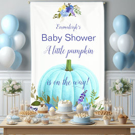 Blue Pumpkin Custom Baby shower Spandoek