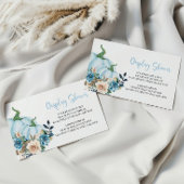 Blue Pumpkin Display Baby Shower Enclosure Card Informatiekaartje