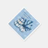 Blue Pumpkin en Leaf Boy Baby shower Servet (Hoek)