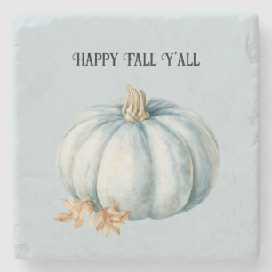 Blue Pumpkin Gelukkig Herfst Y'all Stenen Onderzetter