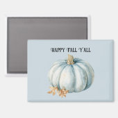 Blue Pumpkin Happy Fall Y'all Magneet (Voorkant / Achterkant)