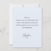 Blue Pumpkin Herfst Baby Boy Bedankkaart (Achterkant)