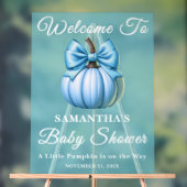 Blue Pumpkin Herfst Baby shower Welkom Acryl Bord (Neutraal)