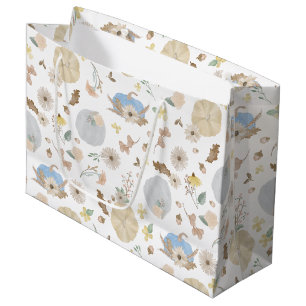 Blue Pumpkin Herfst Floral Gift Bag Groot Cadeauzakje