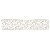 Blue Pumpkin Herfst Floral Table Runner Korte Tafelloper (Horizontaal)
