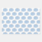 Blue Pumpkin Herfst Gift Wrap Paper (Voorkant 3)