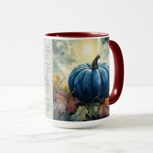 Blue Pumpkin - Koffie Mok, Beker, Mok (Voorkant rechts)