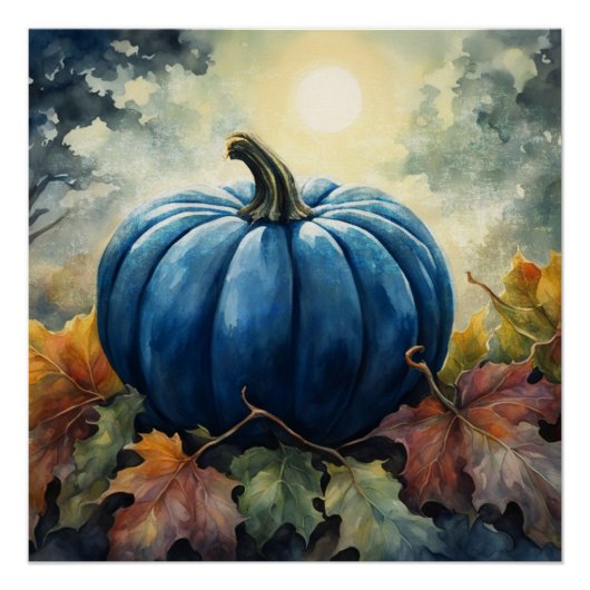 Blue Pumpkin - Poster (Voorkant)