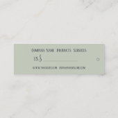 Blue Pumpkin - Prijs Label, Visitekaartje (Achterkant)