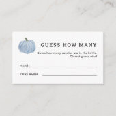 Blue Pumpkin Raad Hoeveel Bruidsfeest Spel Informatiekaartje (Voorkant)