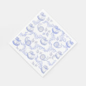 Blue Pumpkin Toile Luncheon Napkin Servet (Hoek)