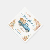 Blue Pumpkin Truck Baby shower Herfst Party Paper Servet (Hoek)