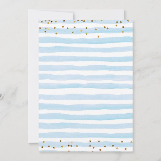 Blue Pumpkin Truck Baby shower Invitation Kaart (Achterkant)