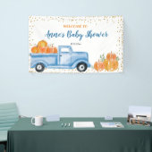 Blue Pumpkin Truck Baby shower Party Banner (Beurs)
