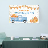 Blue Pumpkin Truck Birthday Banner (Beurs)