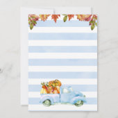 Blue Pumpkin Truck Birthday Invitation Kaart (Achterkant)