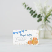 Blue Pumpkin Truck Diaper Raffle Card Informatiekaartje (Staand voorkant)