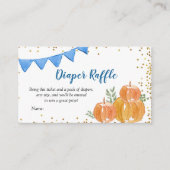 Blue Pumpkin Truck Diaper Raffle Card Informatiekaartje (Voorkant)