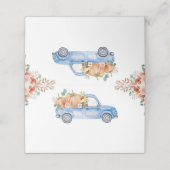 Blue Pumpkin Truck Food Tent Place Card Plaatskaartje (Buitenkant ongevouwen)