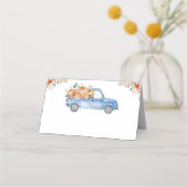 Blue Pumpkin Truck Food Tent Place Card Plaatskaartje (Achterkant)
