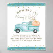 Blue Pumpkin Truck Guess Mom Buikdouche Game Poster (Voorkant)