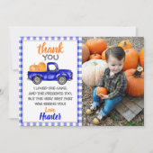 Blue Pumpkin Truck Hartelijk dank Bedankkaart (Voorkant)