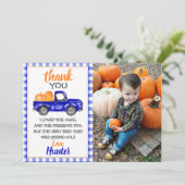 Blue Pumpkin Truck Hartelijk dank Bedankkaart (Staand voorkant)
