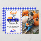Blue Pumpkin Truck Hartelijk dank Bedankkaart (Voorkant / Achterkant)