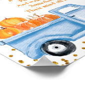 Blue Pumpkin Truck Late Night Diaper-teken Poster (Hoek)