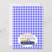 Blue Pumpkin Truck Verjaardag Bedankt Card Kaart (Achterkant)