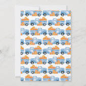 Blue Pumpkin Truck Verjaardag Kaart (Achterkant)