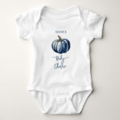 Blue Pumpkin Waterverf Baby Boy Shower T-shirt (Voorkant)