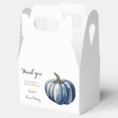 Blue Pumpkin Waterverf Boho Baby Boy Shower Bedankdoosjes (Geopend)