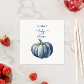 Blue Pumpkin Waterverf Boho Baby Boy Shower Servet (Insitu)