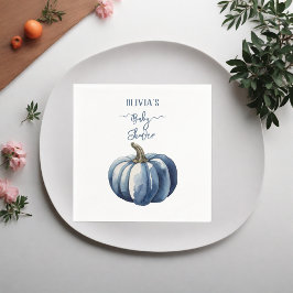 Blue Pumpkin Waterverf Boho Baby Boy Shower Servet