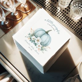 Blue Pumpkin Waterverf Boy Baby shower Servetten