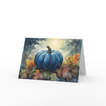 Blue Pumpkin - Wenskaart