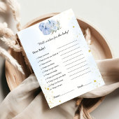 Blue Pumpkin wenst voor de baby shower spelkaart Kaart