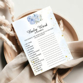 Blue Pumpkin wenst voor de baby shower spelkaart Kaart