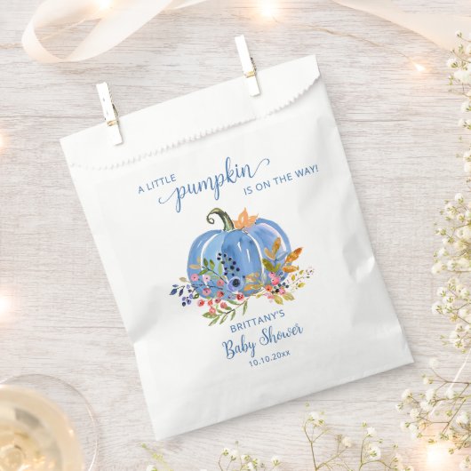 Blue Pumpkin Whimsical Baby Shower Bedankzakje (Geknipt)