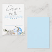 Blue Pumpkins Baby shower Diaper Raffle Informatiekaartje (Voorkant / Achterkant)