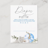 Blue Pumpkins Baby shower Diaper Raffle Informatiekaartje (Voorkant)