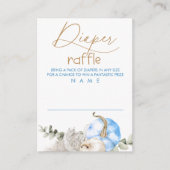 Blue Pumpkins Baby shower Diaper Raffle Informatiekaartje (Voorkant)