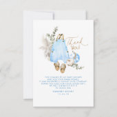 Blue Pumpkins Baby shower Little Dank je wel Bedankkaart (Voorkant)