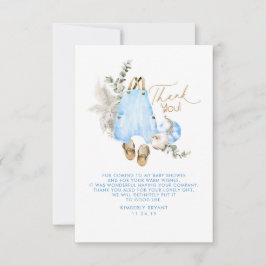 Blue Pumpkins Baby shower Little Dank je wel Bedankkaart