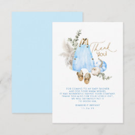 Blue Pumpkins Baby shower Little Dank je wel Bedankkaart