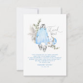 Blue Pumpkins Baby shower Little Dank je wel Bedankkaart (Voorkant)