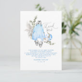 Blue Pumpkins Baby shower Little Dank je wel Bedankkaart (Staand voorkant)